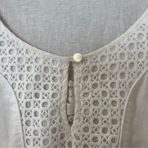 Kohl's White Crochet Detail Blouse - Picture 6 of 16